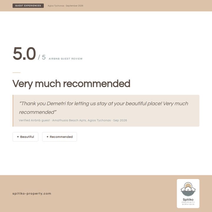 Spitiko social card: A 5.0 guest review